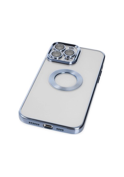 Apple iPhone Uyumlu 14 Pro Max Kılıf Slot Silikon - Sierra Blue Sierra Mavi