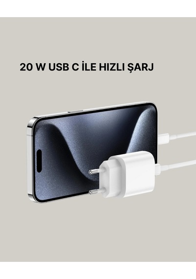 Apple Uyumlu iPhone Ve iPad 20w Güvenli Usb c Hızlı Şarj Adaptörü