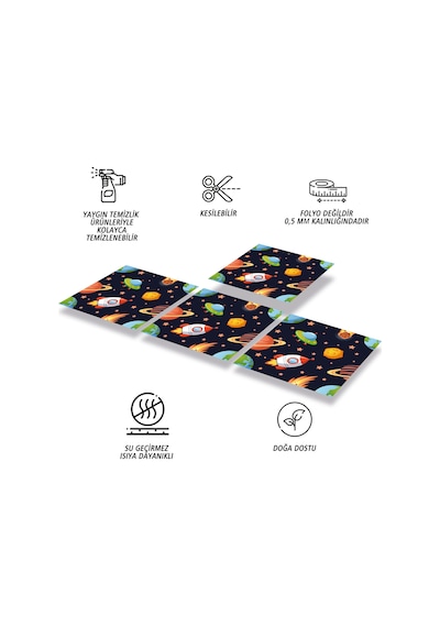 Tink KENDİNDEN YAPIŞKANLI ÇOCUK 2 DESENLİ PVC KARO 30X30 CM