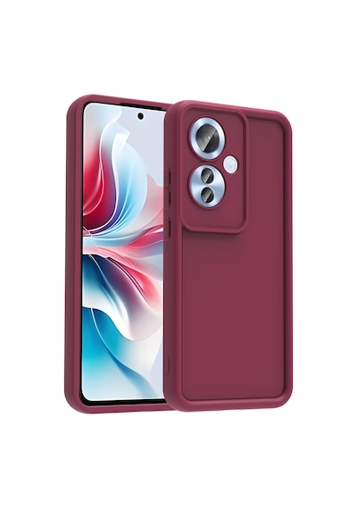 Zore Reno 11f Kılıf Kamera Korumalı Omsy Ananas Kapak - Mürdüm
