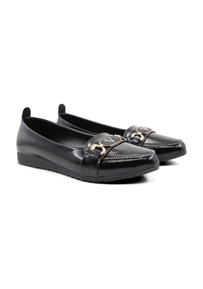 Style Star Ys3008 Siyah Rugan Kadın Babet