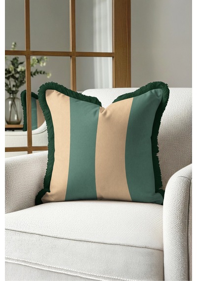 Modern Çizgili Kadife Saçaklı Yastık Kılıfı - Blok Tasarımlı Retro Bej Siyah Püsküllü Kırlent Kılıfı Kayıp Atlas Lime Modern Çizgili Kadife Saçaklı Yastık Kılıfı - Blok Tasarımlı Retro Bej Siyah Püsküllü Kırlent Kılıfı Kayıp Atlas Lime