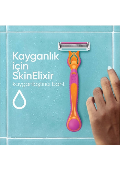 Gillette Simply Venus 3 Miami Tıraş Makinesi Gövdesi + 4 Bıçak