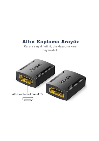 Essager Altın Kaplama 4k 60hz Hdmı To Hdmı Çevirici Hdmı Uzatma Ekleme Aparatı Hdmı Birleştirme Aparatı -