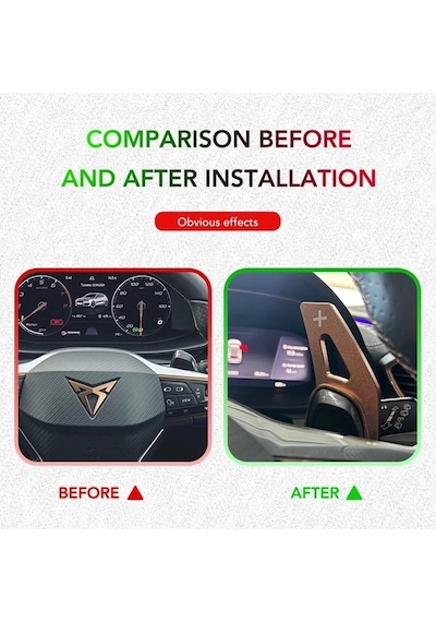 Cupra Formentor F1 Kulakçık Bronz Vites Pedalı Shifter Metal Kahverengi