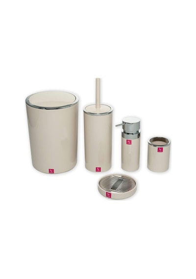 Prima Nova, Primanova Lenox 5'li Banyo Aksesuar Set - Bej, Evidea7029 Çok Renkli