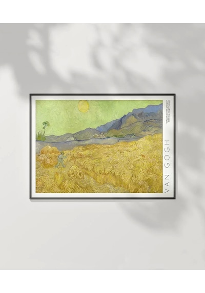 Çerçevesiz Poster Vincent Van Gogh Buğday Tarlası Ve Orakçı