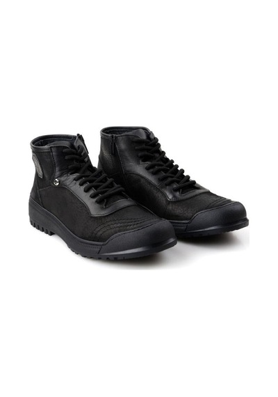 Pierre Cardin 382105 Erkek Kürklü Deri Bot Siyah