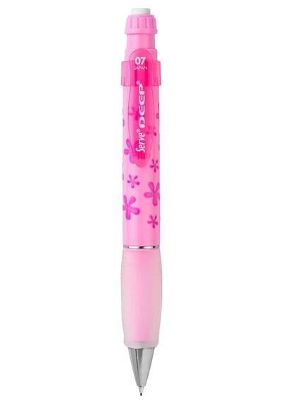 Deep Doğa Serisi 0.7mm Mekanik Kurşun Kalem, Flower, Şeker Pembe Genel