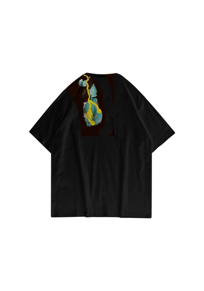 Flood Of Style Unisex Cactus Trails Siyah Tshirt