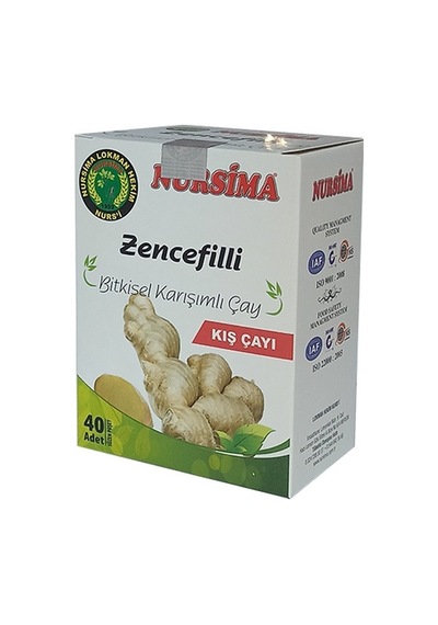 Nursima Zencefilli Bitkisel Karışımlı Çay 40 'lı Süzen Poşet