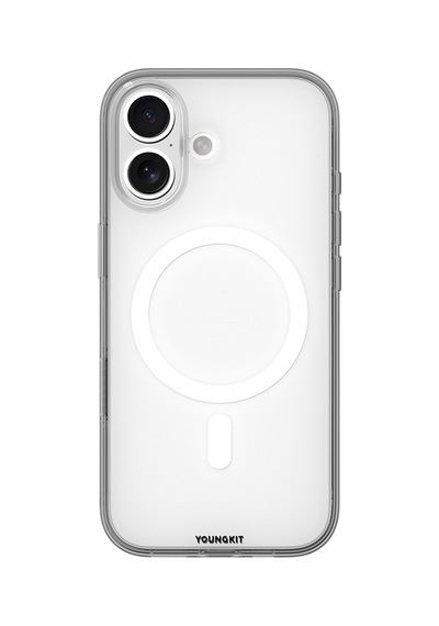 Apple Uyumlu iPhone 17  Kılıf M-safe Şarj Özellikli Youngkit Clear Serisi Kapak Şeffaf Şeffaf