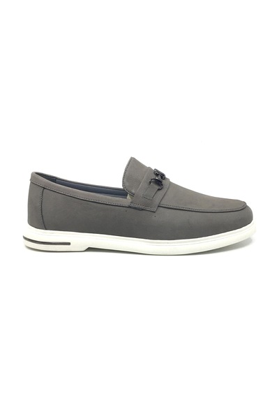 Lisan Sohes Lisans Shoes 245 %100 Hakiki Deri Erkek Günlük Ortopedik Rahat Yazlık Casual Ayakkabı Yeni Sezon 40-44 Gri Nubuk
