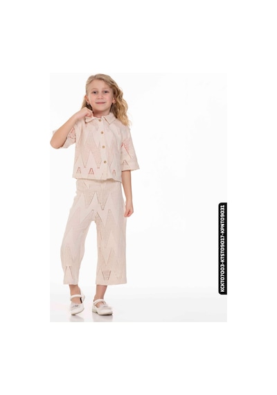 XO Kids Kız Pantolon 1-5 Yaş 35489 Kpnt09028 Bej 001