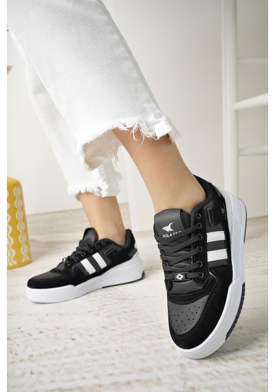 Solazer 020 Siyah Beyaz Anatomik Memory Foam Kadın Sneakers-siyah&beyaz Beyaz - Siyah Solazer 020 Siyah Beyaz Anatomik Memory Foam Kadın Sneakers-siyah&beyaz Beyaz - Siyah