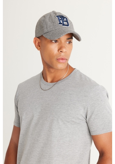 Ac&Co / Altınyıldız Classics Slim Fit Bisiklet Yaka Kısa Kol Pamuklu Erkek Tişört Koyu Gri