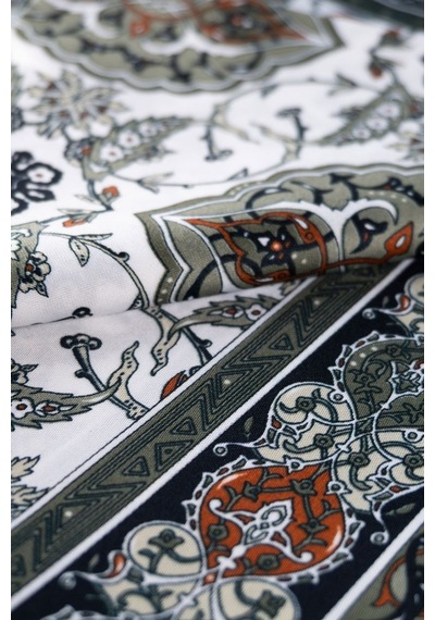 İpekçe Eşarp İp Rayon 100 100 Desenli - Yeşil Yeşil - Çok Renkli