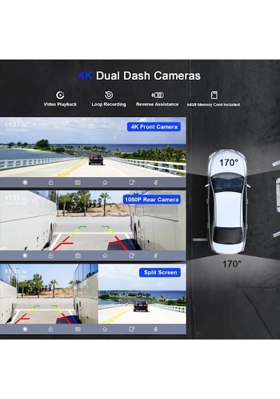 Konyax Çift Lens Kameralı Apple Ve Android Carplay