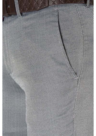 Terapi Men Erkek Gri Slim Fit Italyan Kesim Keten Pantolon Gri