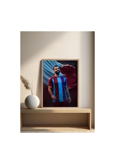 Poster Bordo Mavi Mohamed Salah Ahşap Çerçeveli Tablo Çok Renkli - 907820292 Çok Renkli