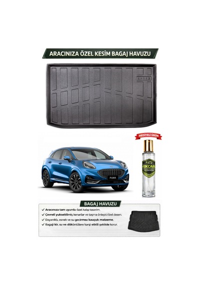 Ford Puma 2022 Model Araca Özel Esnek Üst Bagaj Havuzu + Hediyeli