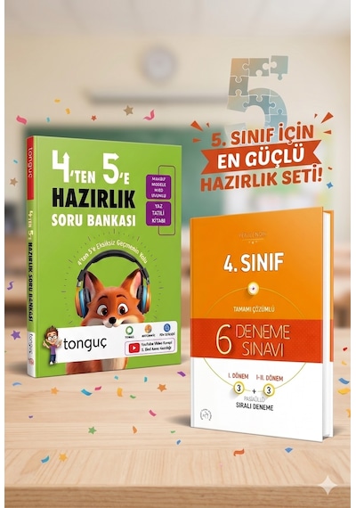 Tonguç Akademi 4 Ten 5 E Hazırlık Kitabı + Deneme Sınavı