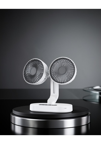 Çift Kafalı Usb Şarjlı Vantilatör Xuczzzsp01fan-1