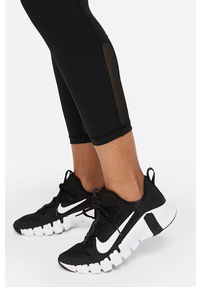 Nike Pro 365 Mid-rise Crop Training Legging File Panelli Kadın Crop Tayt Siyah