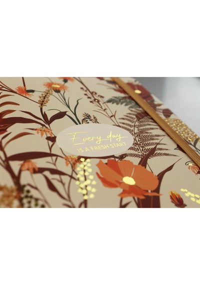 Pulko Notebook Every Day Is A Fresh Start Serisi, 14x20cm , 90gr. Ivory Kağıt, 192 Sayfa, Esnek Kapak, Düz, Kahverengi