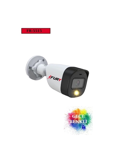 Fury Gece Renkli - 5mp Lens 1080p Full Hd Ahd Güvenlik Kamerası Ultra Led Renkli Gece Görüş