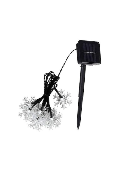 Solar 30led Ampül 4mt 8 Mod Güneş Enerjili Dış Bahçe Aydınlatma Dekorasyon Kartanesi Sıcak Beyaz Diğer