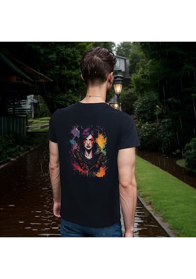 Warior T-shirt %100 Pamuklu Siyah Penye Basic Erkek Tişört Siyah
