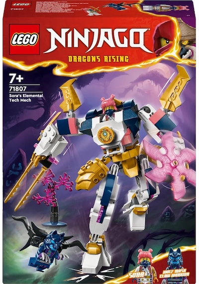 LEGO® Ninjago Sora’nın Teknoloji Elementi Robotu 71807 7+ Yaratıcı Oyuncak Yapım Seti - 209 Parça
