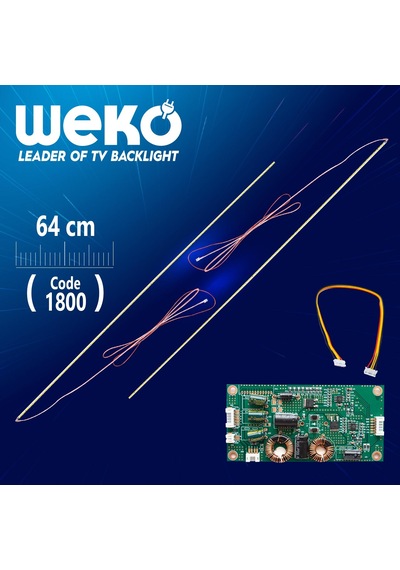 58'' Universal Monitör E-led 7020 640mm 12v Çift Led+sürücü+kablo Takım