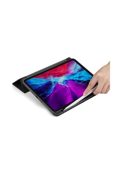 Apple Uyumlu iPad Pro 12.9 4. Nesil 2020 Kılıf Kalem Bölmeli Şeffaf Case