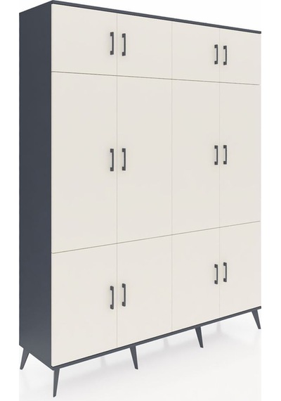 Hyperion Gardrop 10 Raflı 12 Kapaklı 2 Askılı 176x44x221 Antrasit-aytaşı/çam Aytaşı/çam Hyperion Gardrop 10 Raflı 12 Kapaklı 2 Askılı 176x44x221 Antrasit-aytaşı/çam Aytaşı/çam