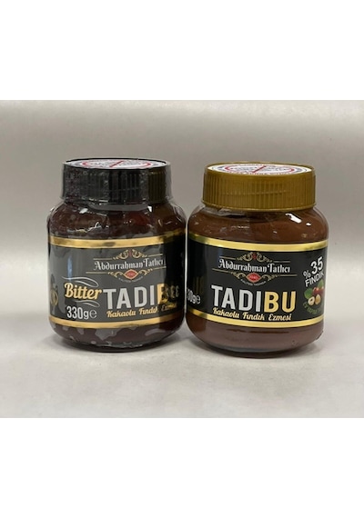 Tadıbu Kakaolu Fındık Ezmesi 330gr Ve Bitter Fındık Ezmesi 330 Gr 2li