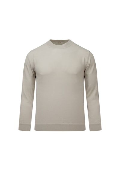 Hatemoğlu Ekru Regular Fit Yarım Balıkçı Yaka Rayon Kazak 2977638 Ekru