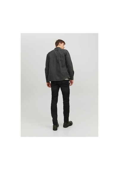 Jack & Jones Jack&jones 12138115 Jjesherıdan Shırt L/s Black Denım Erkek Gömlek Siyah