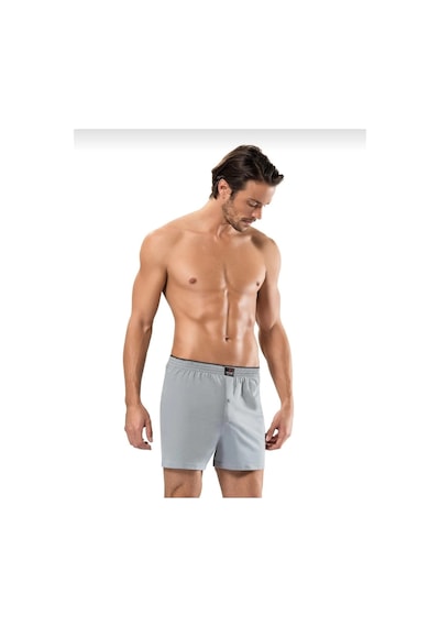 Erdem 1400 Erkek Penye Düz Renk Boxer 12 Adet gri