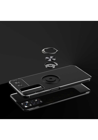 Xiaomi Redmi Note 11 Global Kılıf Yüzüklü Magnetli Ravel Case Kap