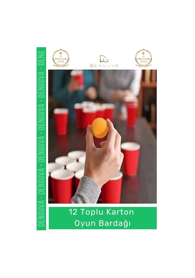 Oyunbardağı Renkli Büyük Boy Bira Kupası Karton Set Eğlenceli Aktivite Parti 12 Toplu Oyun Bardağı Çok Renkli