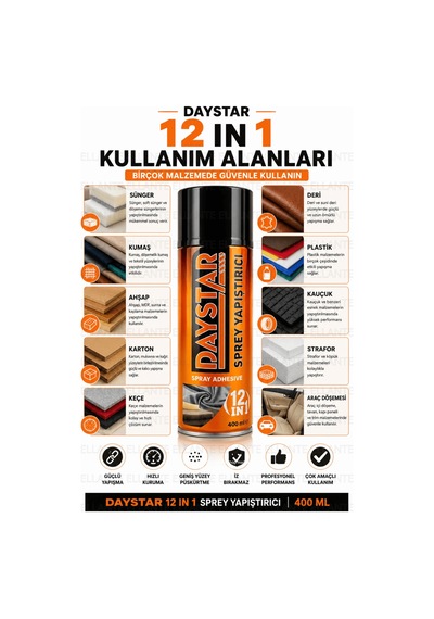 Sprey Yapıştırıcı 400 Ml Güçlü Çok Amaçlı Kumaş Sünger Ahşap Deri Karton Keçe Yapıştırıcı