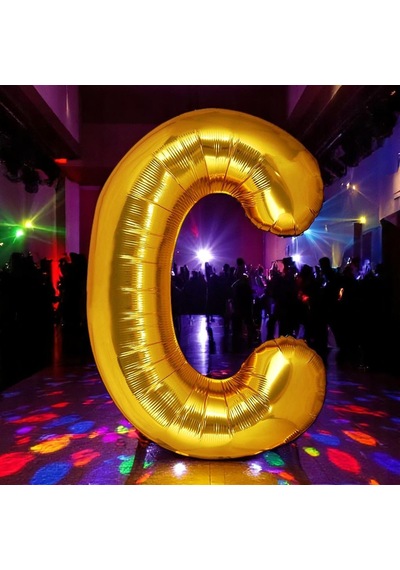 Vıp Yüksek Kalite 1 Metre Gold C Harfi Folyo Balon Gold C Harf Balon Helyum Gazına Uçan Balona Uygun GOLD