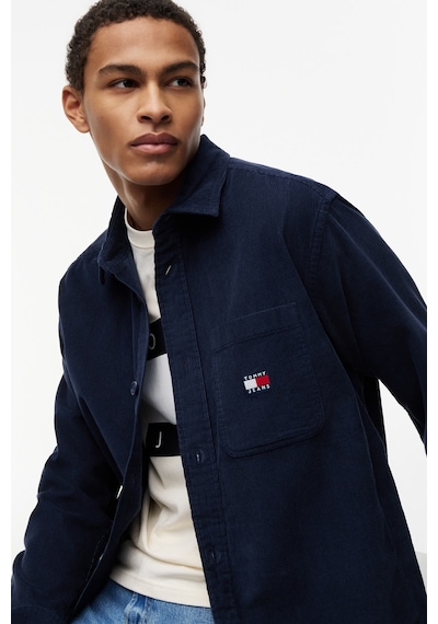 Tommy Hilfiger Tjm Brıck Cord Overshırt Ext Erkek Mavi Gömlek - Dm0dm21698