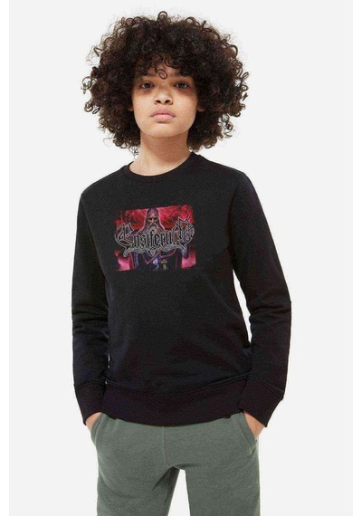 Tshirthane Ensiferum Unsung Heroes Baskılı Unisex Çocuk Siyah Sweatshirt Siyah