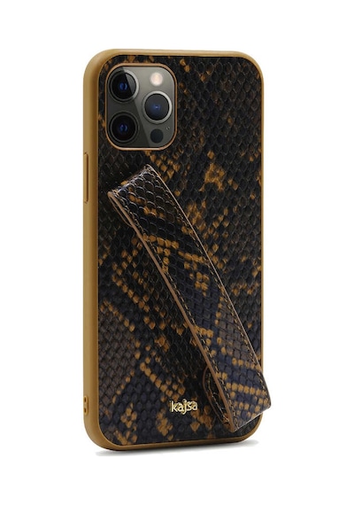 Kajsa Apple Uyumlu iPhone 12 Pro Max Kılıf Kajsa Glamorous Serisi Snake Handstrap Kapak ZORE-218955