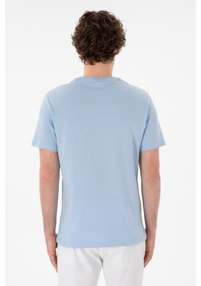 U.S. Polo Assn. Erkek Regular Fit Bisiklet Yaka Açık Mavi Basic Tişört 50305928-VR003