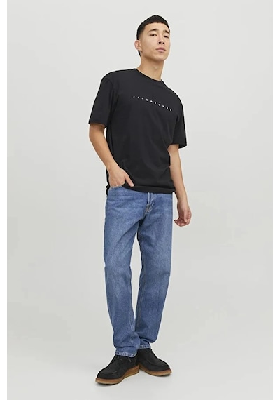 Jack & Jones Jack&jones 12234746 0 Yaka Erkek Tshirt - Siyah SIYAH