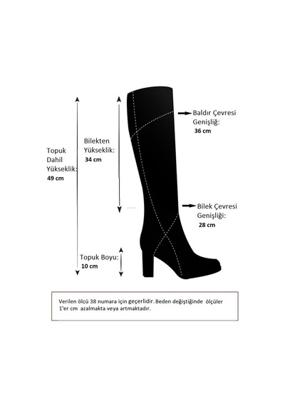 Fox Shoes Ten Platform Topuklu Kadın Çizme L282390109